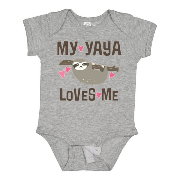 Inktastic My Yaya Loves Me Sloth Girls Baby Bodysuit