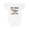 thumbnail image 1 of Inktastic My Yaya Loves Me Sloth Girls Baby Bodysuit, 1 of 5