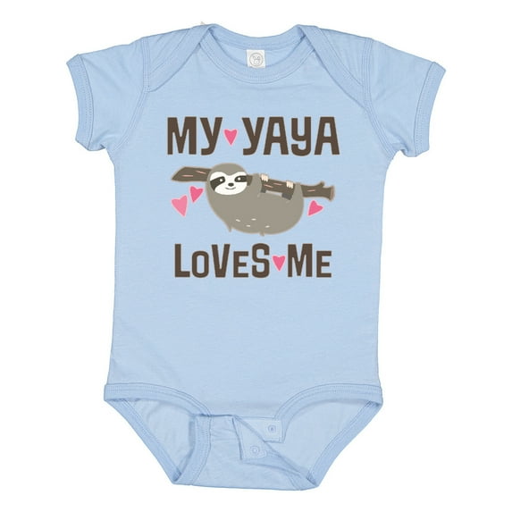 Inktastic My Yaya Loves Me Sloth Girls Baby Bodysuit