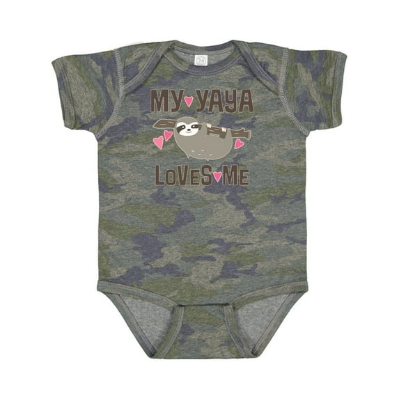 Inktastic My Yaya Loves Me Sloth Girls Baby Bodysuit