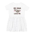 thumbnail image 1 of Inktastic My Yaya Loves Me Sloth Girls Toddler Dress, 1 of 5