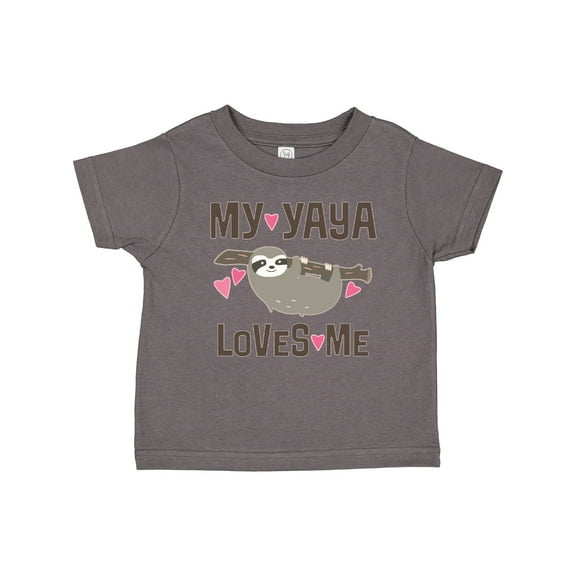 Inktastic My Yaya Loves Me Sloth Girls Toddler T-Shirt