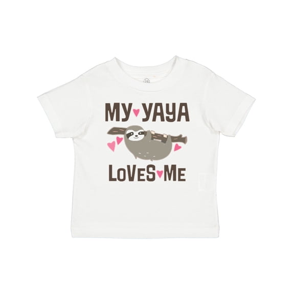 Inktastic My Yaya Loves Me Sloth Girls Toddler T-Shirt