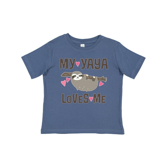 Inktastic My Yaya Loves Me Sloth Girls Toddler T-Shirt