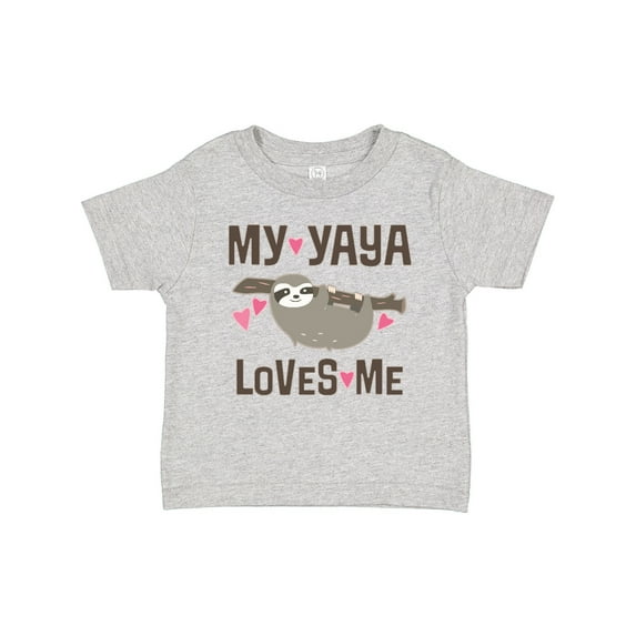 Inktastic My Yaya Loves Me Sloth Girls Toddler T-Shirt