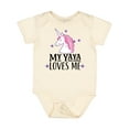 thumbnail image 1 of Inktastic My Yaya Loves Me Unicorn Girls Baby Bodysuit, 1 of 5