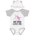 thumbnail image 1 of Inktastic My Yaya Loves Me Unicorn Girls Baby Bodysuit, 1 of 5