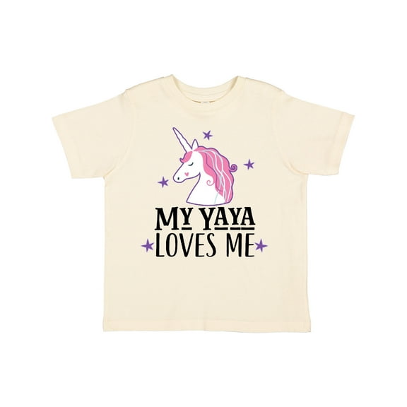 Inktastic My Yaya Loves Me Unicorn Girls Toddler T-Shirt