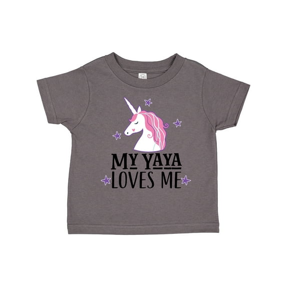 Inktastic My Yaya Loves Me Unicorn Girls Toddler T-Shirt