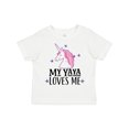 thumbnail image 1 of Inktastic My Yaya Loves Me Unicorn Girls Toddler T-Shirt, 1 of 5