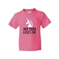thumbnail image 1 of Inktastic My Yaya Loves Me Unicorn Youth T-Shirt, 1 of 5