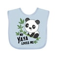 thumbnail image 1 of Inktastic My Yaya Loves Me Cute Panda Boys or Girls Baby Bib, 1 of 4