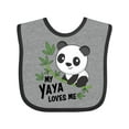 thumbnail image 1 of Inktastic My Yaya Loves Me Cute Panda Boys or Girls Baby Bib, 1 of 4
