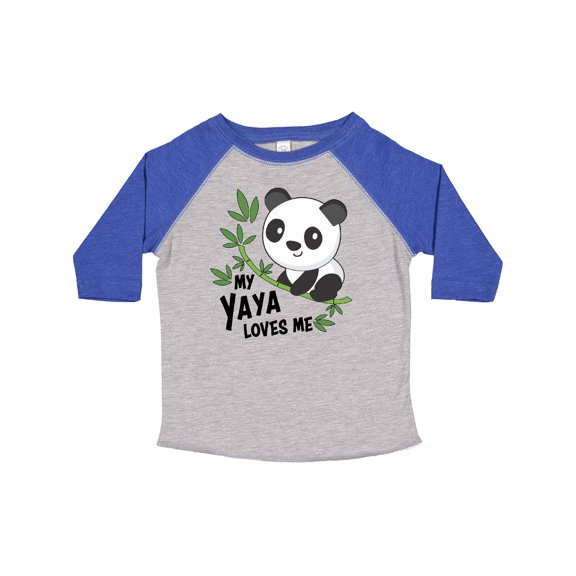 Inktastic My Yaya Loves Me- cute panda Boys or Girls Toddler T-Shirt