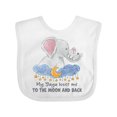 thumbnail image 1 of Inktastic My Yaya Loves Me to the Moon and Back Elephant Family Boys or Girls Baby Bib, 1 of 4