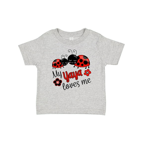 Inktastic My Yaya Loves Me with Cute Ladybugs Boys or Girls Baby T-Shirt