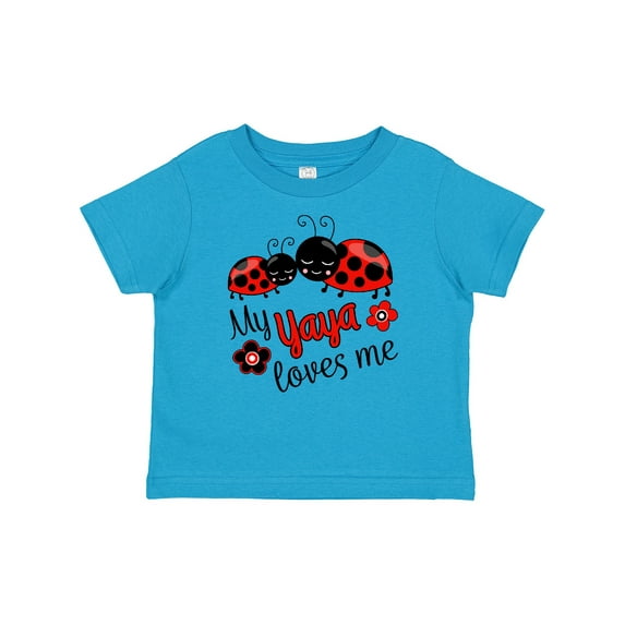 Inktastic My Yaya Loves Me with Cute Ladybugs Boys or Girls Baby T-Shirt