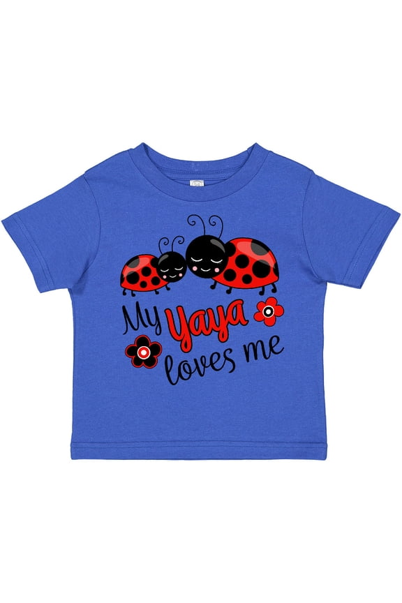 My Yaya Loves Me with Cute Ladybugs Boys or Girls Toddler T-Shirt