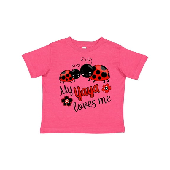 Inktastic My Yaya Loves Me with Cute Ladybugs Boys or Girls Toddler T-Shirt