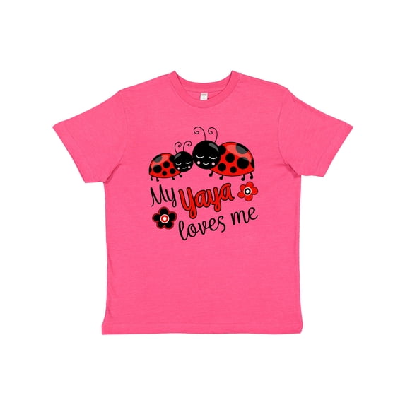 Inktastic My Yaya Loves Me with Cute Ladybugs Youth T-Shirt
