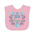 thumbnail image 1 of Inktastic My Yaya Loves Me with Hearts and Flowers Boys or Girls Baby Bib, 1 of 4