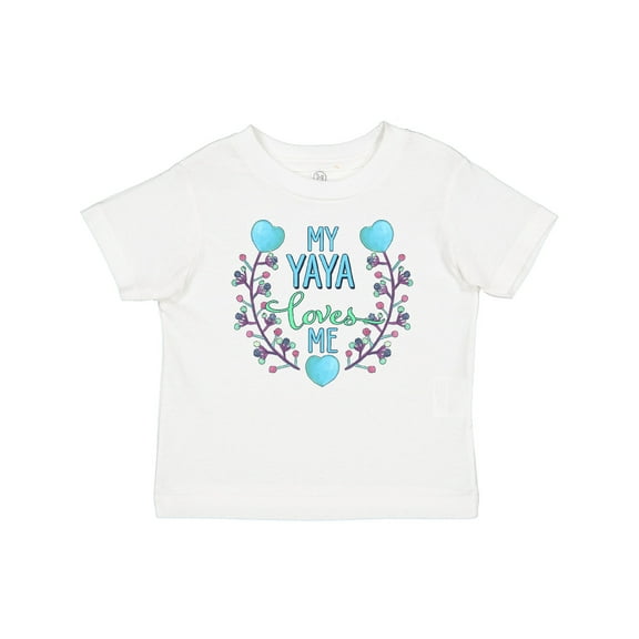 Inktastic My Yaya Loves Me with Hearts and Flowers Boys or Girls Baby T-Shirt