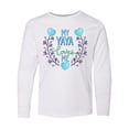 thumbnail image 1 of Inktastic My Yaya Loves Me with Hearts and Flowers Long Sleeve Youth T-Shirt, 1 of 5