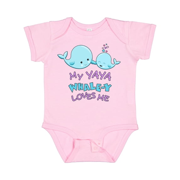 Inktastic My Yaya Whale-y Loves Me Boys or Girls Baby Bodysuit