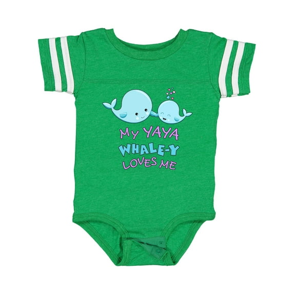 Inktastic My Yaya Whale-y Loves Me Boys or Girls Baby Bodysuit