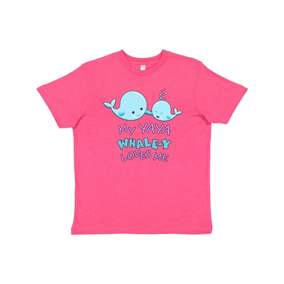 Inktastic My Yaya Whale-y Loves Me Youth T-Shirt