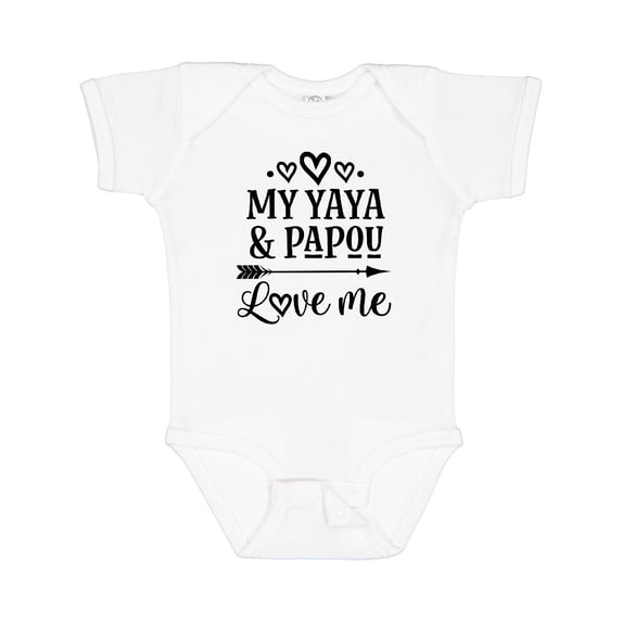 Inktastic My Yaya and Papou Love Me Girls Baby Bodysuit