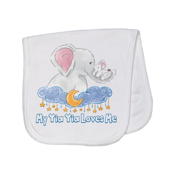 Inktastic My Yia Yia Loves Me Baby Burp Cloth