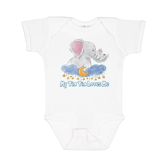 Inktastic My Yia Yia Loves Me Boys or Girls Baby Bodysuit