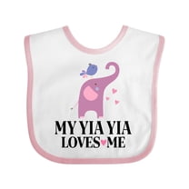 Inktastic My Yia Yia Loves Me Grandchild Boys or Girls Baby Bib