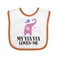 thumbnail image 1 of Inktastic My Yia Yia Loves Me Grandchild Boys or Girls Baby Bib, 1 of 4