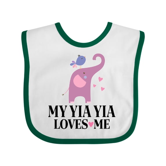 Inktastic My Yia Yia Loves Me Grandchild Boys or Girls Baby Bib