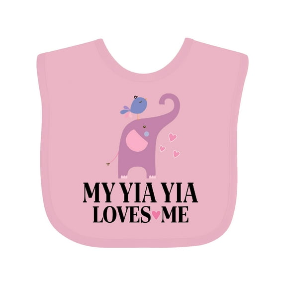 Inktastic My Yia Yia Loves Me Grandchild Boys or Girls Baby Bib