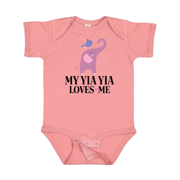 Inktastic My Yia Yia Loves Me Grandchild Boys or Girls Baby Bodysuit