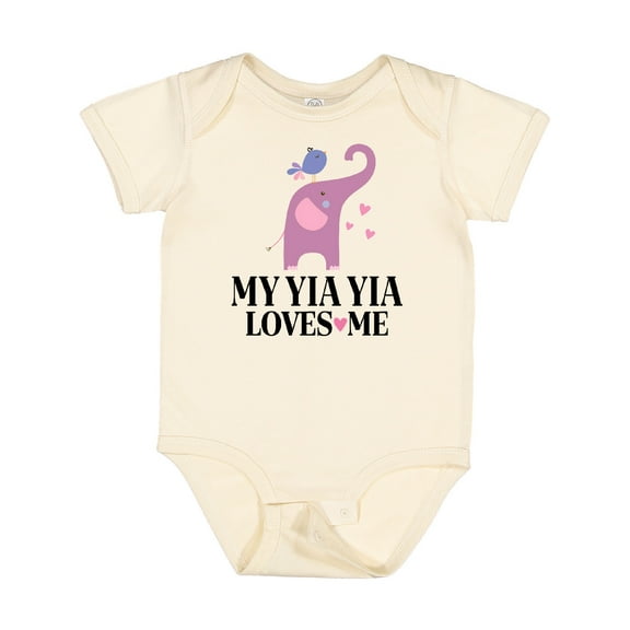 Inktastic My Yia Yia Loves Me Grandchild Boys or Girls Baby Bodysuit