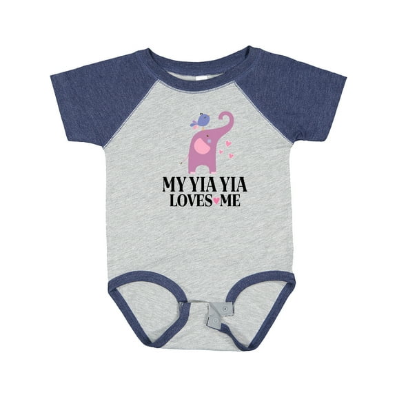Inktastic My Yia Yia Loves Me Grandchild Boys or Girls Baby Bodysuit