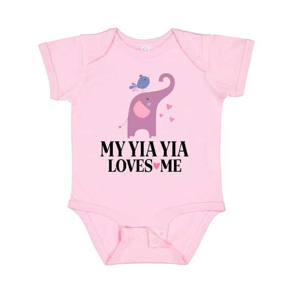 Inktastic My Yia Yia Loves Me Grandchild Boys or Girls Baby Bodysuit
