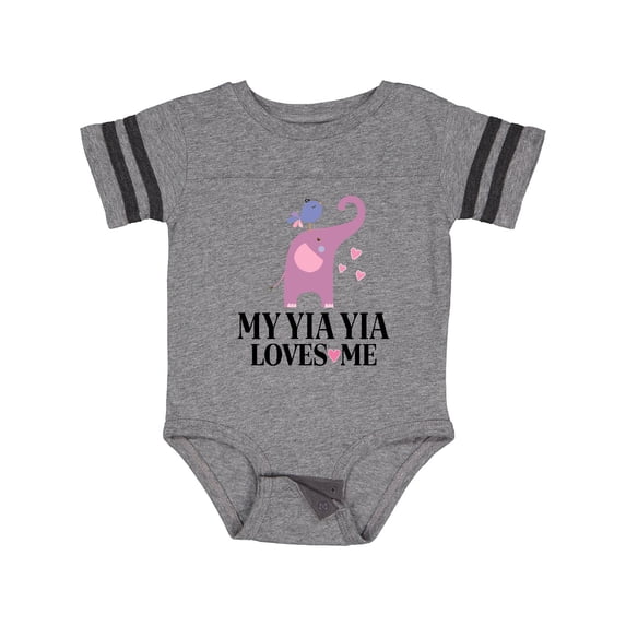 Inktastic My Yia Yia Loves Me Grandchild Boys or Girls Baby Bodysuit