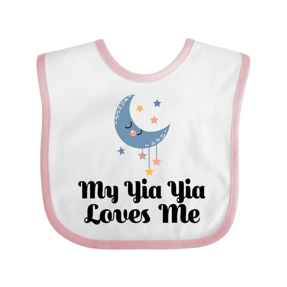 Inktastic My Yia Yia Loves Me Yiayia for Grandchild Boys or Girls Baby Bib