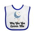thumbnail image 1 of Inktastic My Yia Yia Loves Me Yiayia for Grandchild Boys or Girls Baby Bib, 1 of 4