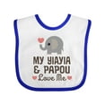 thumbnail image 1 of Inktastic My Yia Yia and Papou Love Me Boys or Girls Baby Bib, 1 of 4