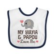 thumbnail image 1 of Inktastic My Yia Yia and Papou Love Me Boys or Girls Baby Bib, 1 of 4