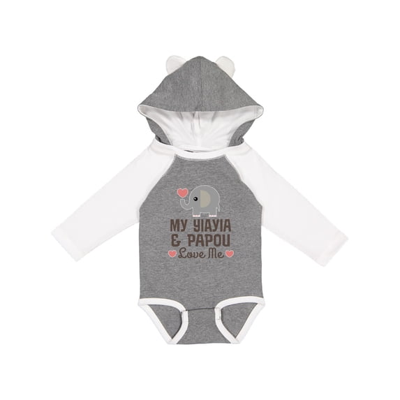 Inktastic My Yia Yia and Papou Love Me Boys or Girls Long Sleeve Baby Bodysuit