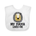 thumbnail image 1 of Inktastic My YiaYia Loves Me Grandkids Boys Baby Bib, 1 of 4