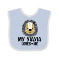 thumbnail image 1 of Inktastic My YiaYia Loves Me Grandkids Boys Baby Bib, 1 of 4