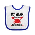 thumbnail image 1 of Inktastic My Yiayia Loves Me Grandson Boys or Girls Baby Bib, 1 of 4